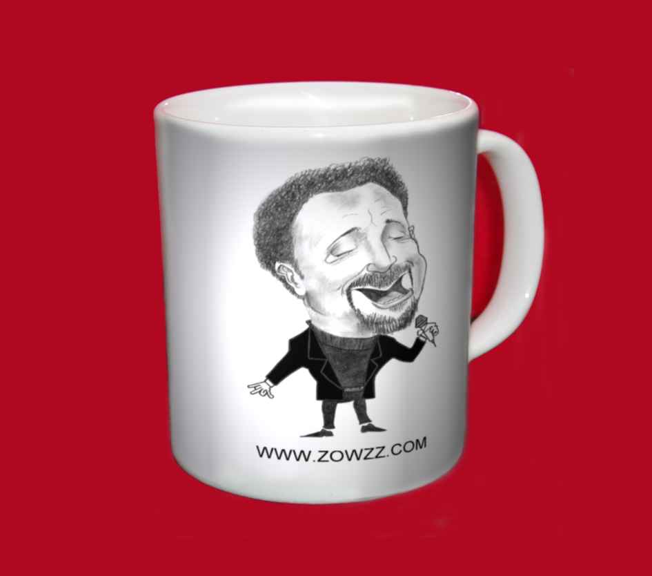 tom jones caricature mug